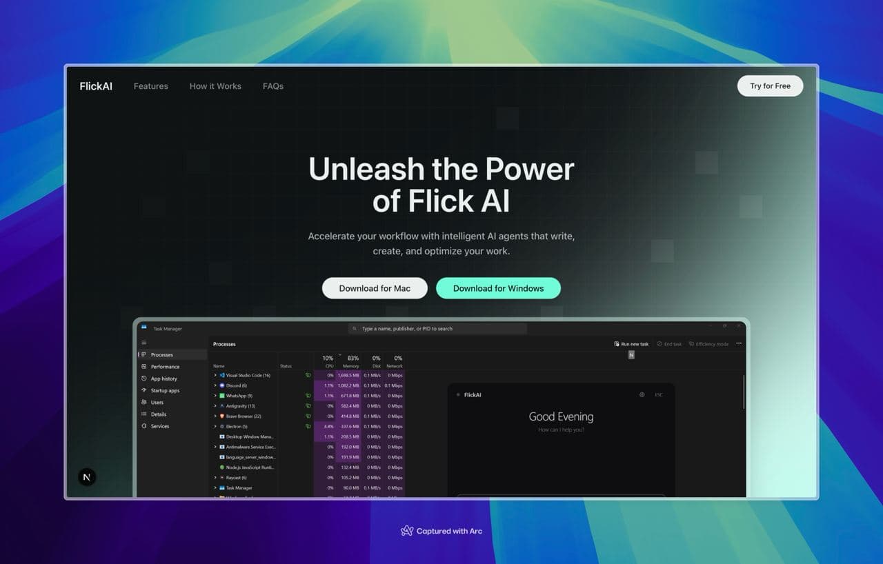 FlickAI - Intelligent Desktop Assistant